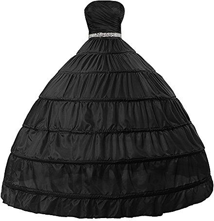 Edith qi Sottogonna Petticoats trascinamento, 6 cerchio, 2 strati, Petticoat Crinolina sottoveste, per Vestito Abito da Sposa, Multicolore