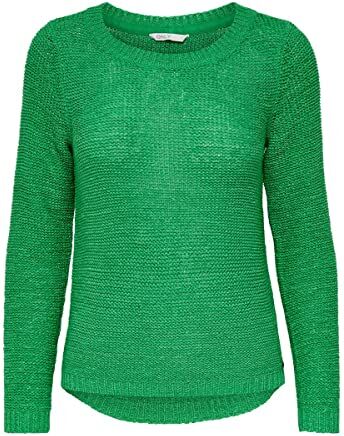 Only Onlgeena XO L/S Pullover Knt Noos Maglione, Green Bee, S Donna