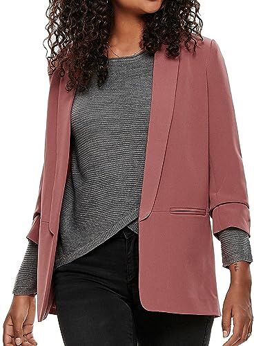 Only Onlelly 3/4 Life Blazer Tlr Noos, Blazer Donna, Rosso Scuro (Apple Butter), 38