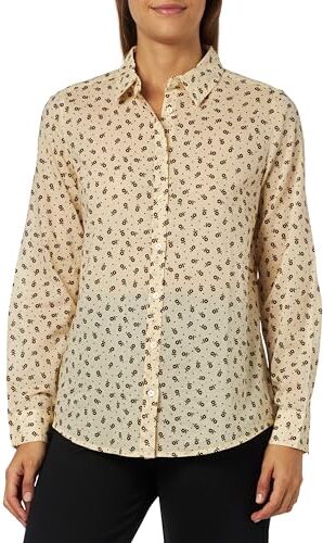 United Colors Of Benetton Camicia , Beige Chiaro A Fantasia Floreale 67j, L Donna