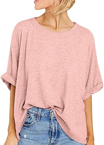 GeGekoko Donna Maglietta Estiva a Maniche Corte T-Shirt Oversize Casual Top Sciolto Camicetta Elegante