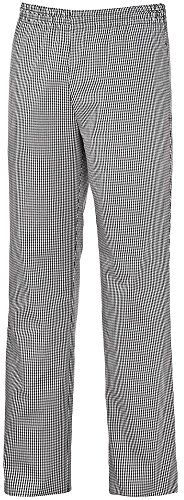 BP 1645 801 Pepita Pantaloni unisex in tessuto misto resistente, taglia S, colore: Bianco/Nero