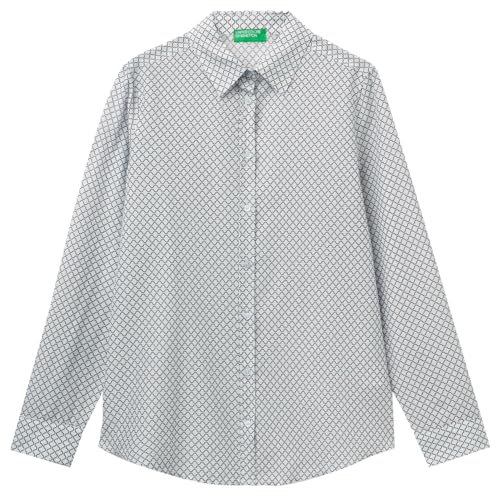 United Colors Of Benetton Camicia , Celeste A Righe72e, XS Donna