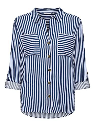 Only ASMIN Shirt L/S Wvn Noos Camicia, Blu Scuro, S Donna
