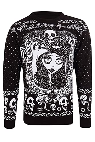 Heroes Inc. Corpse Bride Christmas Jumper Bride Skulls Nuovo Ufficiale Unisex Ugly Sweater Size M