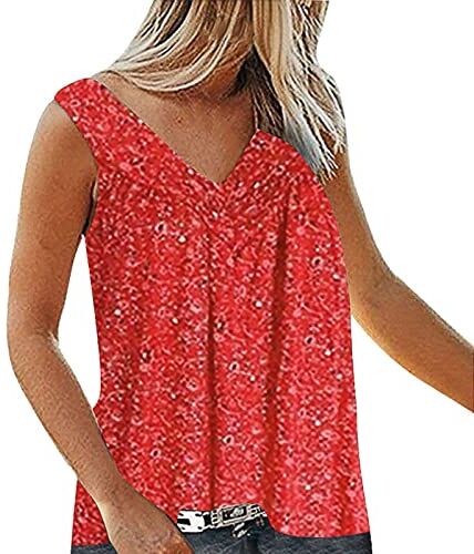 Generic Camicetta da donna TopsV NeckPartyStylish Maglietta da donna a maniche lunghe spessa (03B-Red, L)