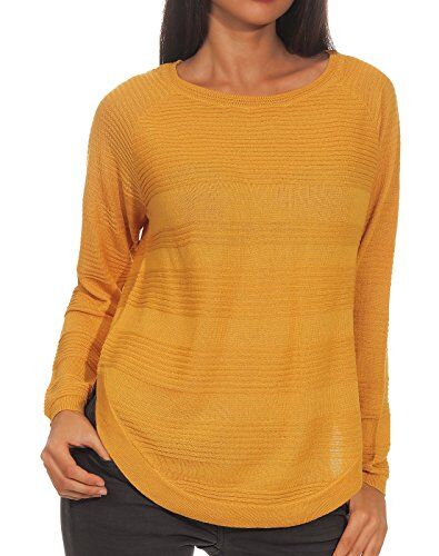 Only ONLCAVIAR L/S Pullover Knt Noos Felpa, Giallo (Golden Yellow Golden Yellow), Small Donna
