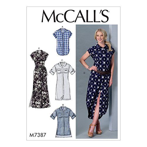 McCall's Patterns McCall's Pattern 7387, Top da Donna, Tunica, Abiti e Cintura, Taglie, Multicolore, ZZ (LRG-XLG-XXL)