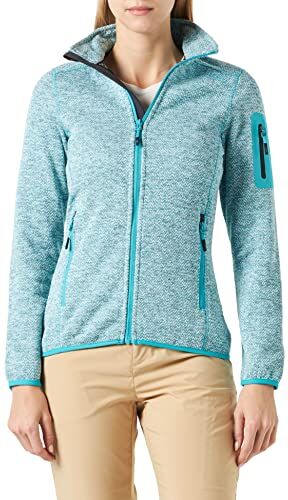 CMP Giacca In Knit-tech da Donna, Blu (Lagoon Bianco), 48