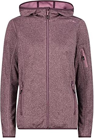 CMP Giacca in Knit-Tech da Donna con Cappuccio Fisso, Plum-Fard, 40