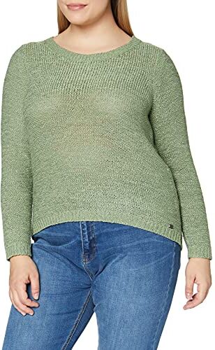 Only ONLGEENA XO L/S Pullover Knt Noos Maglione, Siepe Verde, XS Donna