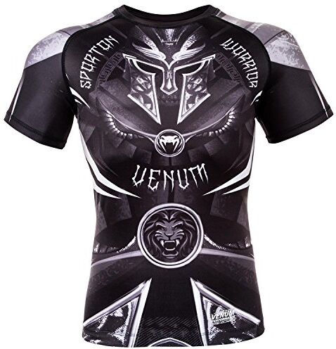 VENUM Gladiator 3.0 Rashguard Maniche Corte, Nero/Bianco, XXL