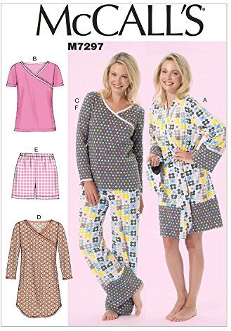 McCall's Patterns McCall' s Patterns 7297 RR Sizes 18 W – 24 W Misses/Donna Robe/Cintura/Top/Vestito/Pantaloncini e Pantaloni, Multicolore