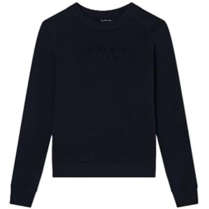 Armani Felpa da Donna a Maniche Lunghe, con Logo Rotondo, Nero, L Armani Felpa da Donna a Maniche Lunghe, con Logo Rotondo, Nero, L