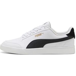 Puma Unisex Shuffle Sneakers, White- Black- Team Gold, 45 EU Puma Unisex Shuffle Sneakers, White- Black- Team Gold, 45 EU