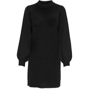 JDY rue L/S High Neck Dress Knt Noos, Vestito Donna, Nero (Schwarz), XL JDY rue L/S High Neck Dress Knt Noos, Vestito Donna, Nero (Schwarz), XL