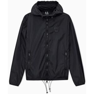 Armani Icon Project, Toppa Frontale con Logo, Giacca a Vento, Nero, L Armani Icon Project, Toppa Frontale con Logo, Giacca a Vento, Nero, L