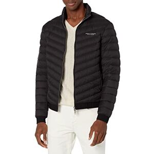 Armani Quilted Down Milano/New York Logo Zip-up Jacket Piumino Lungo da Donna, Nero/Melange Grigio B, XS Uomo Armani Quilted Down Milano/New York Logo Zip-up Jacket Piumino Lungo da Donna, Nero/Melange Grigio B, XS Uomo