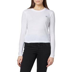 Calvin Klein Jeans CK Embro Badge LS Baby Tee  Top in Maglia a Maniche Lunghe, Bianco (Bright White), XS Donna Calvin Klein Jeans CK Embro Badge LS Baby Tee  Top in Maglia a Maniche Lunghe, Bianco (Bright White), XS Donna