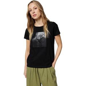 Armani Maglietta da Donna a Maniche Corte, con Stampa Frontale, Taglia XL, Colore Nero, Nero, XL Armani Maglietta da Donna a Maniche Corte, con Stampa Frontale, Taglia XL, Colore Nero, Nero, XL