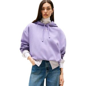 Tommy Hilfiger Donna Felpa Classic Script Fleece con Cappuccio, Viola (Lavender Ash), L Tommy Hilfiger Donna Felpa Classic Script Fleece con Cappuccio, Viola (Lavender Ash), L