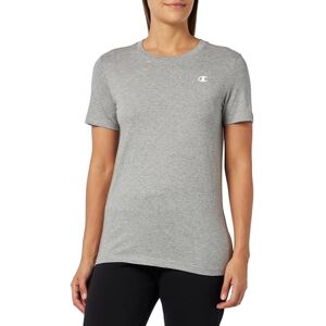 Champion Legacy Legacy Basics W Light Cotton Jersey S-S Regular Crewneck T-Shirt, Grigio Melange Chiaro, Donna FW23 Champion Legacy Legacy Basics W Light Cotton Jersey S-S Regular Crewneck T-Shirt, Grigio Melange Chiaro, Donna FW23