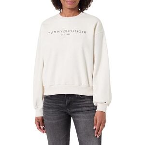 Tommy Hilfiger Felpa da Donna Corp Logo MDRN SWTSRT WW0WW47831 Pullover, Bianco (Ecru Heather), M, Bianco (Ecru Heather), M Tommy Hilfiger Felpa da Donna Corp Logo MDRN SWTSRT WW0WW47831 Pullover, Bianco (Ecru Heather), M, Bianco (Ecru Heather), M