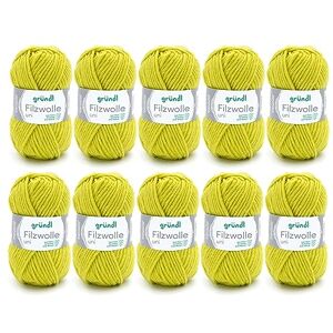 Lana per feltro Gründl - Lime - Filato per feltro, maglia e uncinetto - 50g Lana per feltro Gründl - Lime - Filato per feltro, maglia e uncinetto - 50g