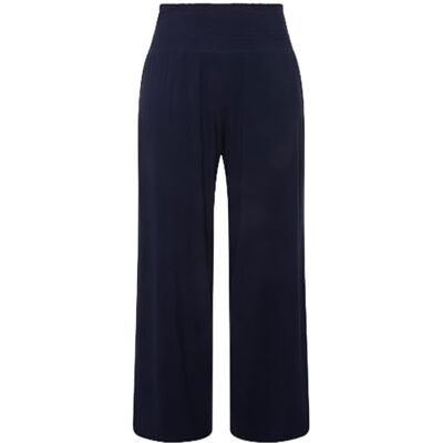 Ulla Popken Pantaloni da donna, gamba larga, ampio elastico in vita, Nero, 62-64 Ulla Popken Pantaloni da donna, gamba larga, ampio elastico in vita, Nero, 62-64