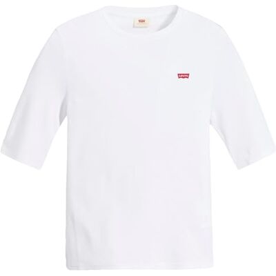 Levis Maglietta da Donna Luca Slim Tee, Bianco., S Levis Maglietta da Donna Luca Slim Tee, Bianco., S