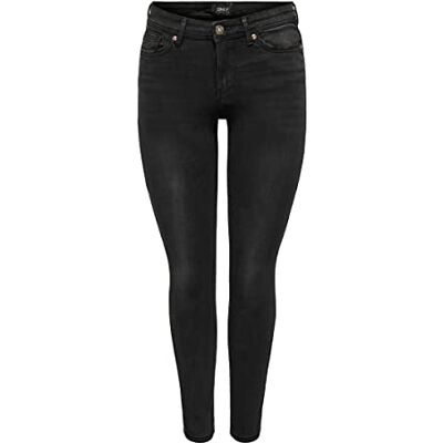 Only Wauw Life Mid Donna Jeans Nero W32L30 56% Cotone, 39% Poliestere, 3% Viscosa, 2% elasthane Skinny Only Wauw Life Mid Donna Jeans Nero W32L30 56% Cotone, 39% Poliestere, 3% Viscosa, 2% elasthane Skinny