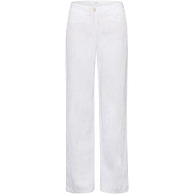 BRAX Style Farina Pure Linen Pantaloni, Bianco (Weiß), 36W / 32L Donna BRAX Style Farina Pure Linen Pantaloni, Bianco (Weiß), 36W / 32L Donna
