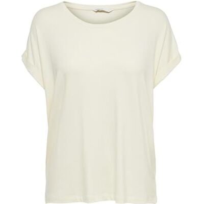 Only Damen Onlmoster S/S O-Neck Top Noos Jrs Antique White L Only Damen Onlmoster S/S O-Neck Top Noos Jrs Antique White L
