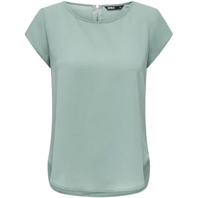 Only Onlvic S/S Solid Top Noos Ptm, T-shirt Donna, Verde (Jades), 40 Only Onlvic S/S Solid Top Noos Ptm, T-shirt Donna, Verde (Jades), 40