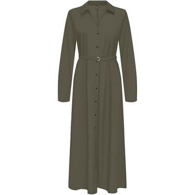 Only Onlnova Life Vis L/S Renna Long Dress, Kalamata, M Donna Only Onlnova Life Vis L/S Renna Long Dress, Kalamata, M Donna