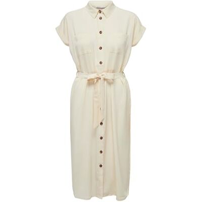 Only Onlhannover S/S Shirt Dress Noos Wvn, Vestito Donna, Betulla, 42 Only Onlhannover S/S Shirt Dress Noos Wvn, Vestito Donna, Betulla, 42