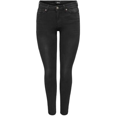 Only Wauw Life Mid Donna Jeans Nero W32L32 56% Cotone, 39% Poliestere, 3% Viscosa, 2% elasthane Skinny Only Wauw Life Mid Donna Jeans Nero W32L32 56% Cotone, 39% Poliestere, 3% Viscosa, 2% elasthane Skinny