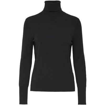 Only Onlvenice L/S Rollneck Pullover Knt Noos, Dolcevita Donna, Nero, M Only Onlvenice L/S Rollneck Pullover Knt Noos, Dolcevita Donna, Nero, M