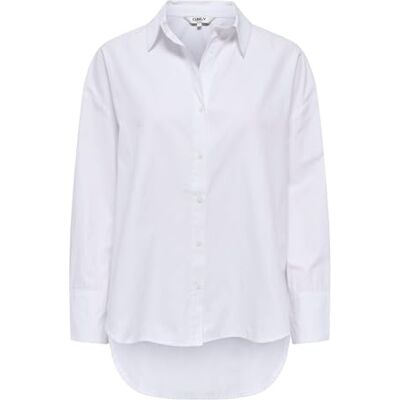 Only Shirt Onloregon Alva LS Reg Maglietta Noos Wvn, Bianco Lucido, XS Donna Only Shirt Onloregon Alva LS Reg Maglietta Noos Wvn, Bianco Lucido, XS Donna