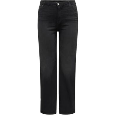 Only CARWILLY HW Wide Jeans CRO1099 Noos, Denim Nero, 46W x 32L Only CARWILLY HW Wide Jeans CRO1099 Noos, Denim Nero, 46W x 32L