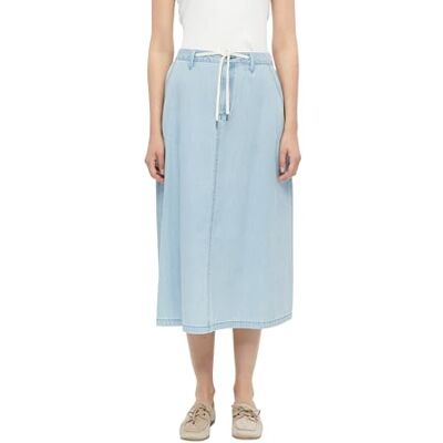 s.Oliver Gonna Midi in Denim da Donna, Vita Alta, vestibilità Regolare, in Denim di Cotone, per Le Vacanze s.Oliver Gonna Midi in Denim da Donna, Vita Alta, vestibilità Regolare, in Denim di Cotone, per Le Vacanze