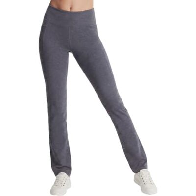 Skechers Pantaloni a Vita Alta Donna Charcoal Grey - Pantaloni Skechers Pantaloni a Vita Alta Donna Charcoal Grey - Pantaloni
