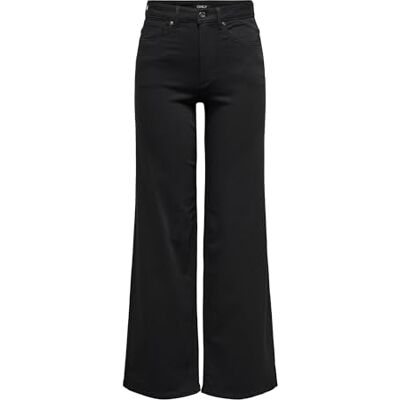 Only ONLMADISON Blush HW Wide DNM SOO796 NOOS, denim nero, XS / 34L Only ONLMADISON Blush HW Wide DNM SOO796 NOOS, denim nero, XS / 34L