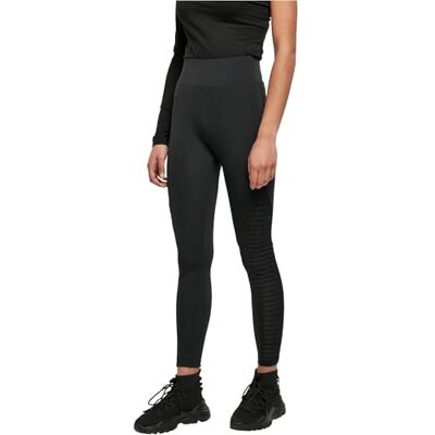 Urban Classics Ladies Highwaist Biker Tech Mesh Leggings, Nero, XS Donna Urban Classics Ladies Highwaist Biker Tech Mesh Leggings, Nero, XS Donna