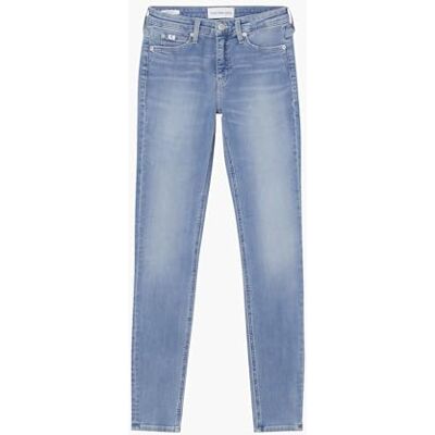 Calvin Klein Donna Jeans Mid Rise Skinny Fit, Blu (Denim Light), 34W/30L Calvin Klein Donna Jeans Mid Rise Skinny Fit, Blu (Denim Light), 34W/30L