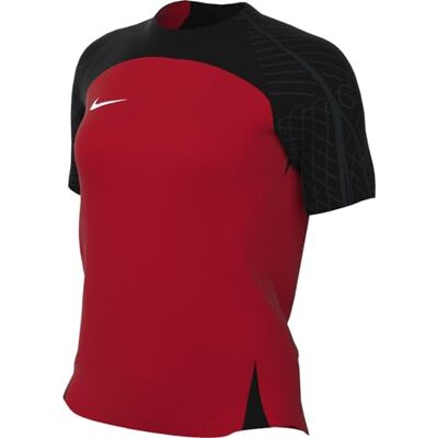 Nike W Nk DF Strk23 Top SS Calcio, università Rosso/Bianco/Nero, M Donna Nike W Nk DF Strk23 Top SS Calcio, università Rosso/Bianco/Nero, M Donna