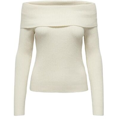 Only S ONLKATIA LS off Shoulder Knt, Whitecap Grigio/Dettaglio: Melange, XS Only S ONLKATIA LS off Shoulder Knt, Whitecap Grigio/Dettaglio: Melange, XS