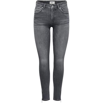 Only Onlkendell Life Rg Sk Ank Tai862 Noos, Pantaloni Donna, Denim Grigio Medio, 30W / 30L Only Onlkendell Life Rg Sk Ank Tai862 Noos, Pantaloni Donna, Denim Grigio Medio, 30W / 30L