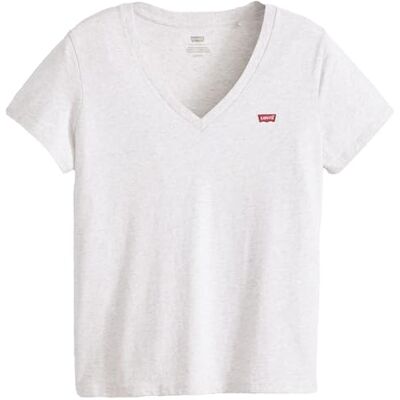 Levis The Perfect V-Neck, T-Shirt Donna, Orbit Heather Gray Cotton, XS Levis The Perfect V-Neck, T-Shirt Donna, Orbit Heather Gray Cotton, XS
