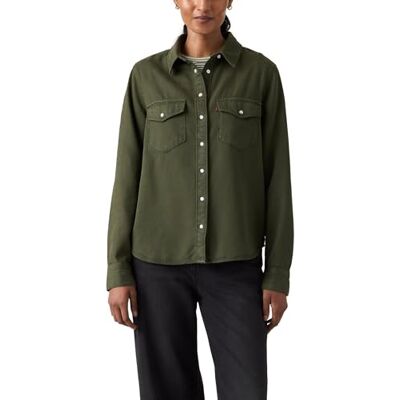 Levis Iconic Western Camicia a bottone basso, Deep Depths GD, M da donna Levis Iconic Western Camicia a bottone basso, Deep Depths GD, M da donna